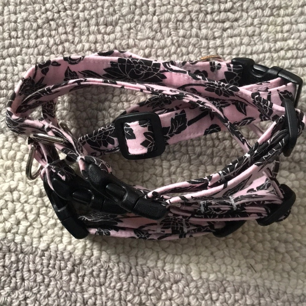 Dog collar (pink/black)